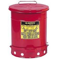 ถังขยะวัสดุเปื้อนสารเคมี JUSTRITE-Red Oily Waste Cans